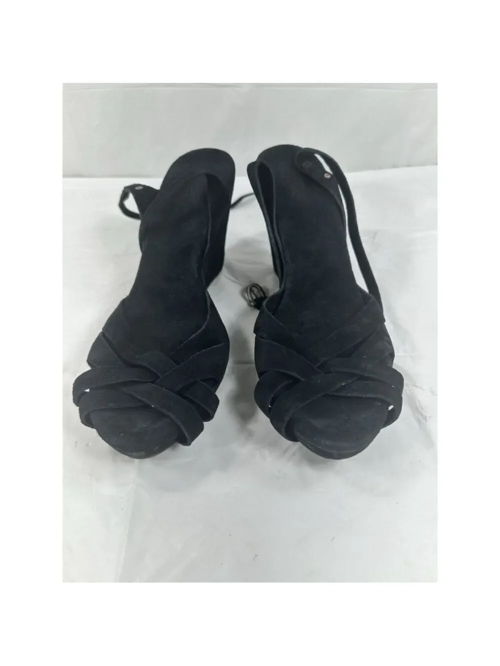 UGG Violet 1772 Leather Ankle Strap black Wedge 4